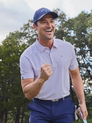 Callaway Trademark Printed polo homme, pink tulle