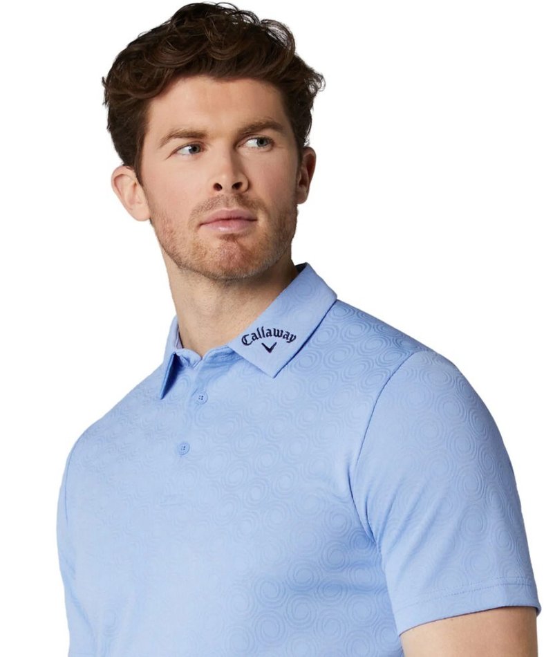 Callaway Odyssey Ventilated Jacquard polo homme, vista blue