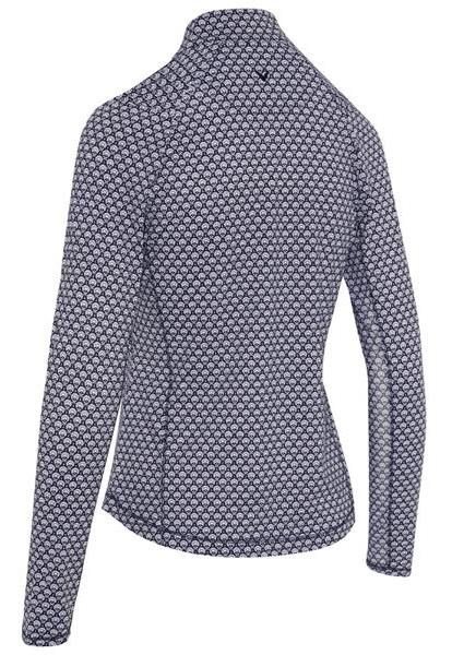 Callaway Scarf Geo Print Long Sleeve polo femme, peacoat
