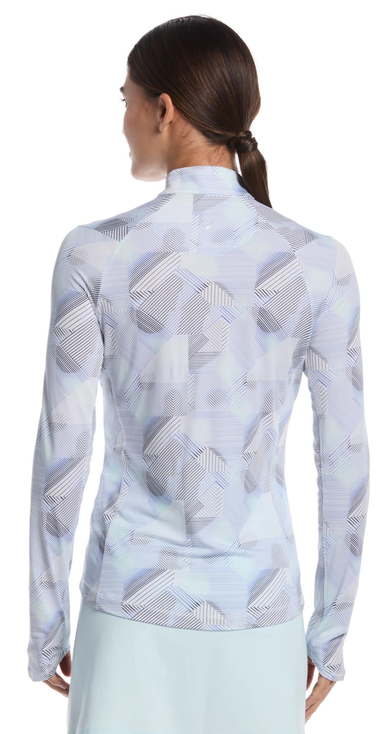 Callaway Active Geo Printed long sleeve polo femme, brilliant white
