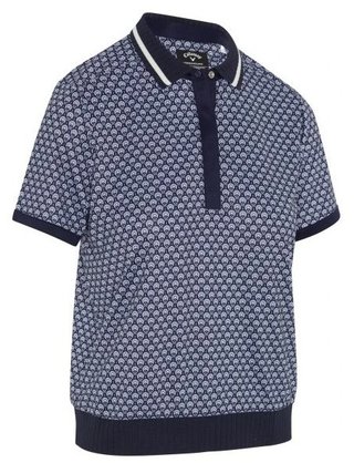 Callaway Scarf Geo Printed polo femme, peacoat