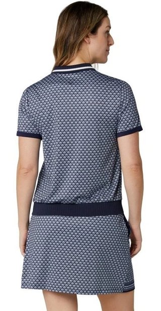 Callaway Scarf Geo Printed polo femme, peacoat