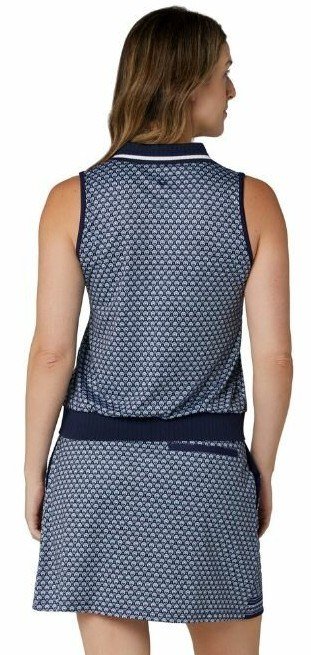 Callaway Scarf Geo Printed Sleeveless polo femme, peacoat