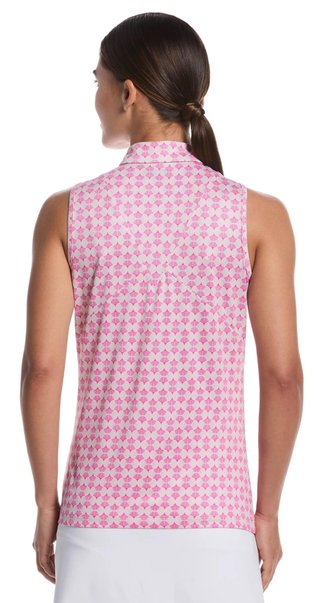Callaway Deco Geo Print Sleeveless polo femme, fuchsia purple