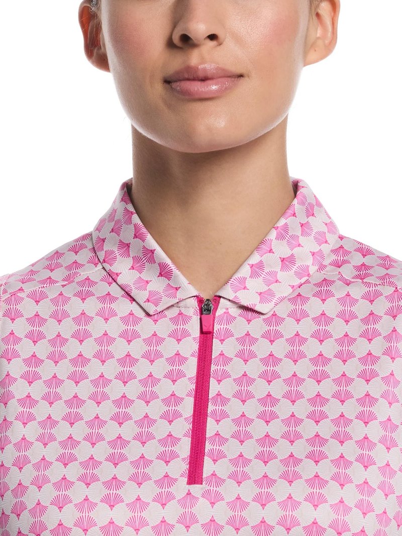 Callaway Deco Geo Print Sleeveless polo femme, fuchsia purple