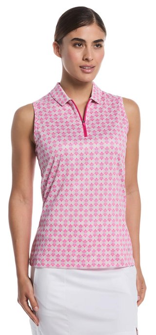 Callaway Deco Geo Print Sleeveless polo femme, fuchsia purple
