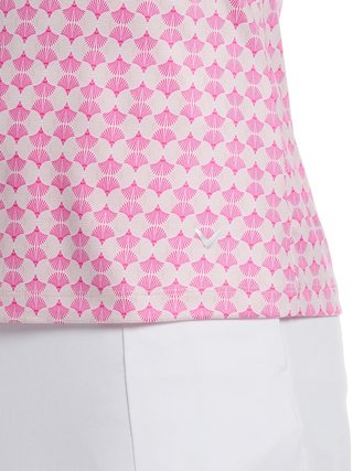 Callaway Deco Geo Print Sleeveless polo femme, fuchsia purple