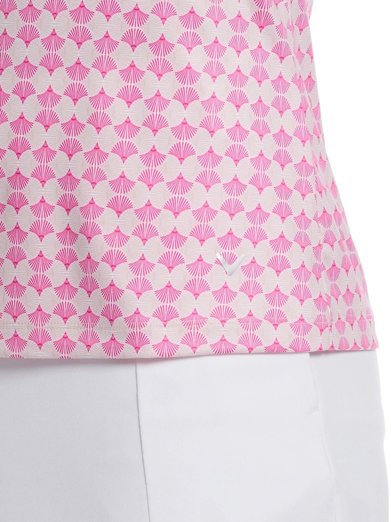 Callaway Deco Geo Print Sleeveless polo femme, fuchsia purple