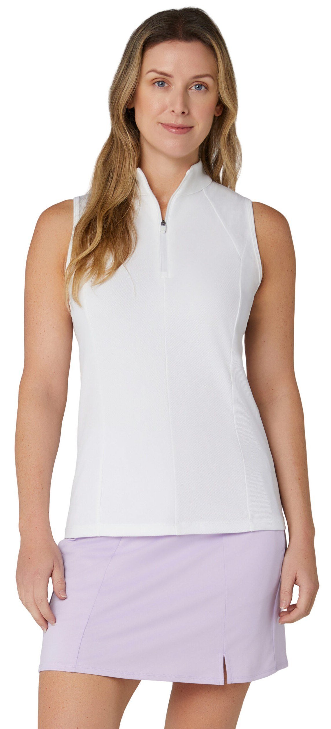 Callaway Rib Play Sleeveless polo femme, brilliant white