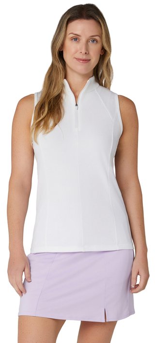 Callaway Rib Play Sleeveless polo femme, brilliant white