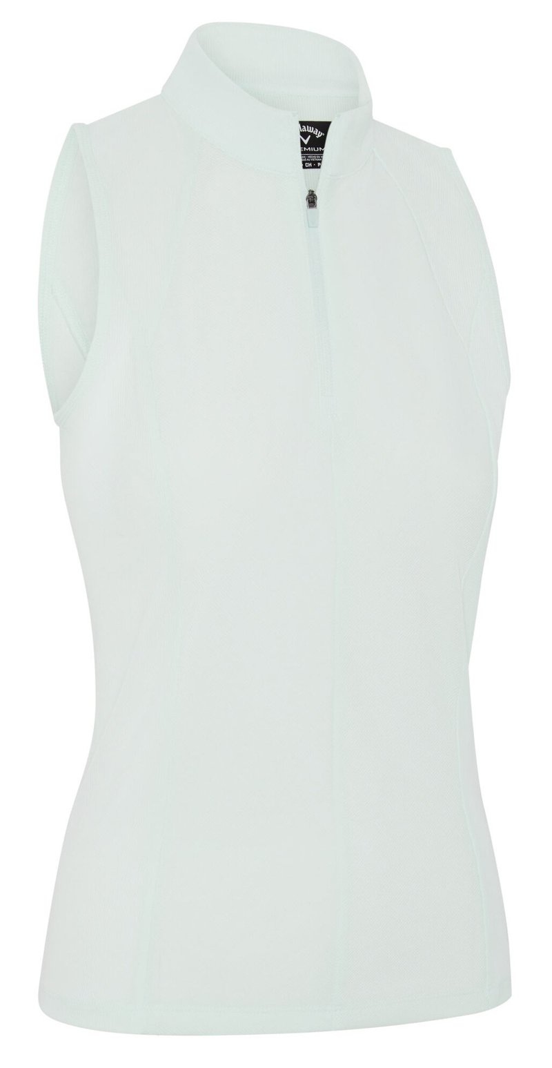 Callaway Rib Play Sleeveless polo femme, salt air