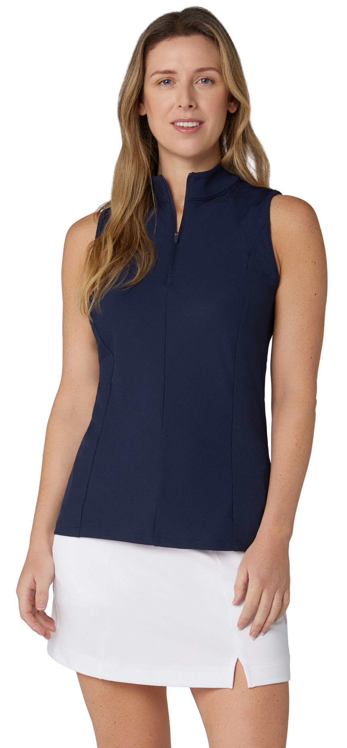 Callaway Rib Play Sleeveless polo femme, peacoat