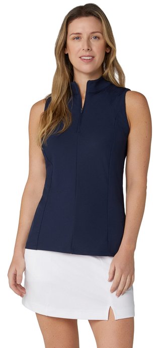 Callaway Rib Play Sleeveless polo femme, peacoat