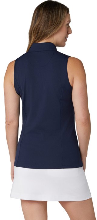 Callaway Rib Play Sleeveless polo femme, peacoat