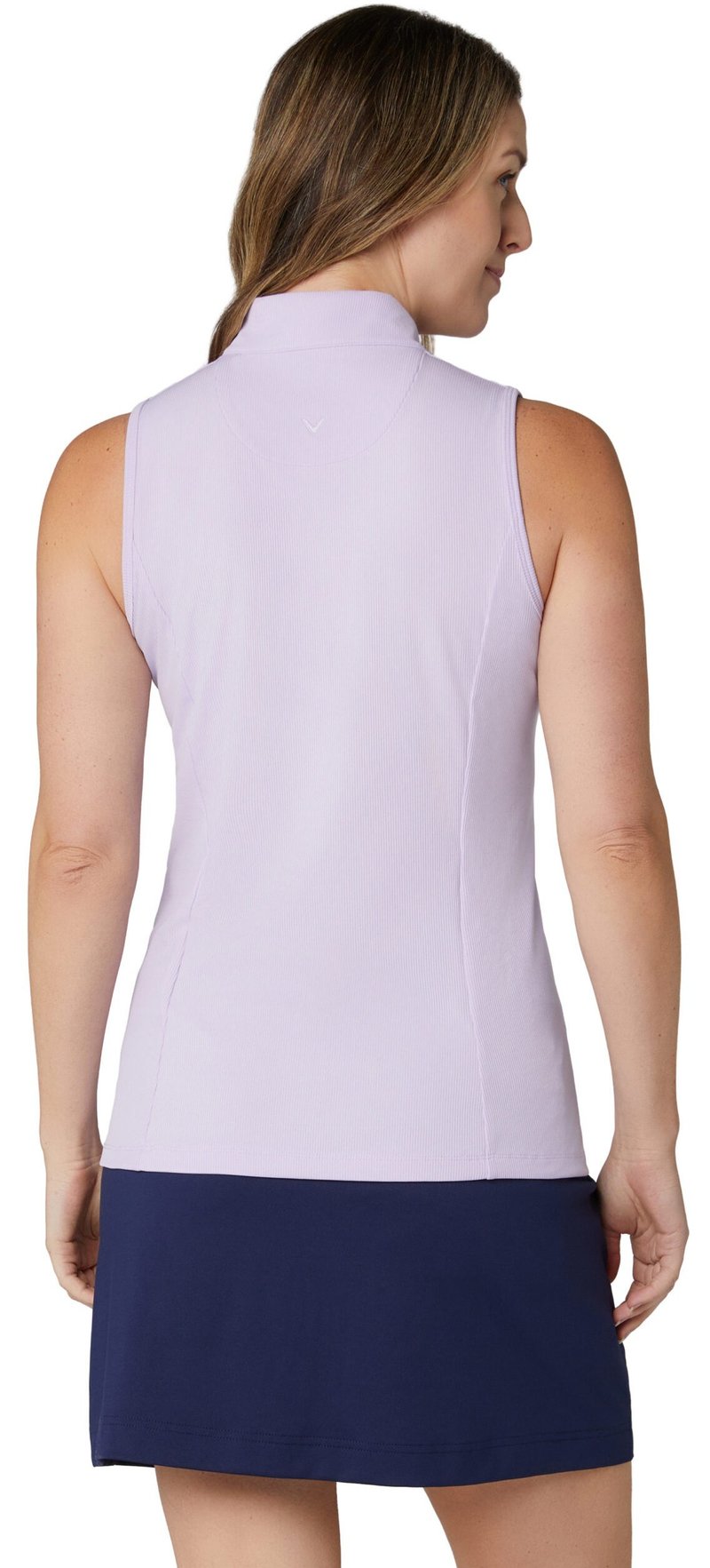 Callaway Rib Play Sleeveless polo femme, lilas pastel