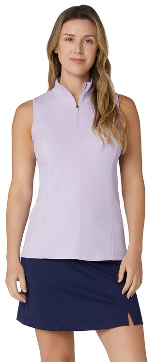 Callaway Rib Play Sleeveless polo femme, lilas pastel