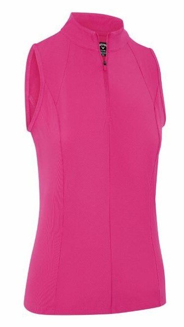 Callaway Rib Play Sleeveless polo femme, fuchsia purple