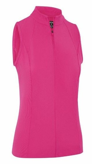 Callaway Rib Play Sleeveless polo femme, fuchsia purple