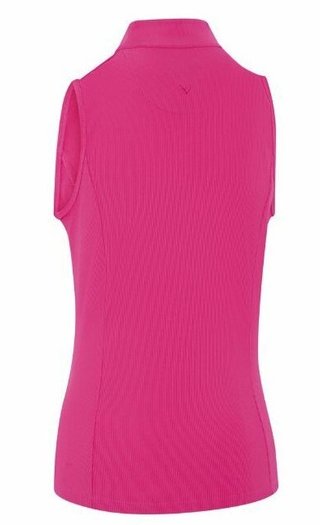 Callaway Rib Play Sleeveless polo femme, fuchsia purple
