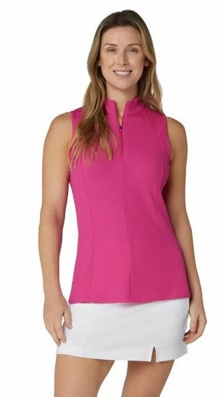 Callaway Rib Play Sleeveless polo femme, fuchsia purple