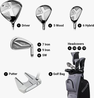 Callaway Reva 8PC Black set de golf femme, grafit