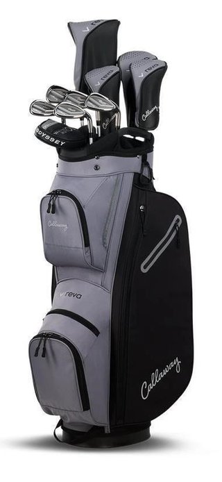 Callaway REVA 11PC Black set de golf femme, graphite, main gauche, Long +1" + sac chariot