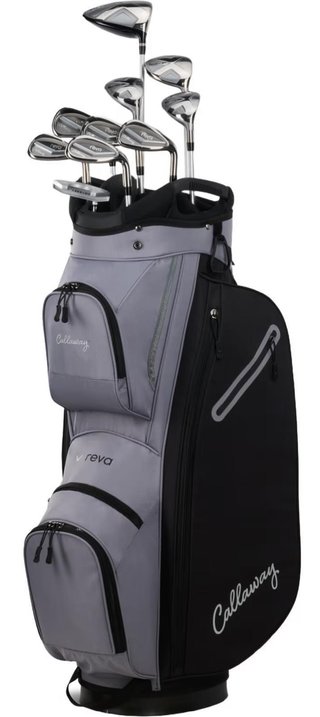 Callaway REVA 11PC Black set de golf femme, graphite, main gauche, Long +1" + sac chariot