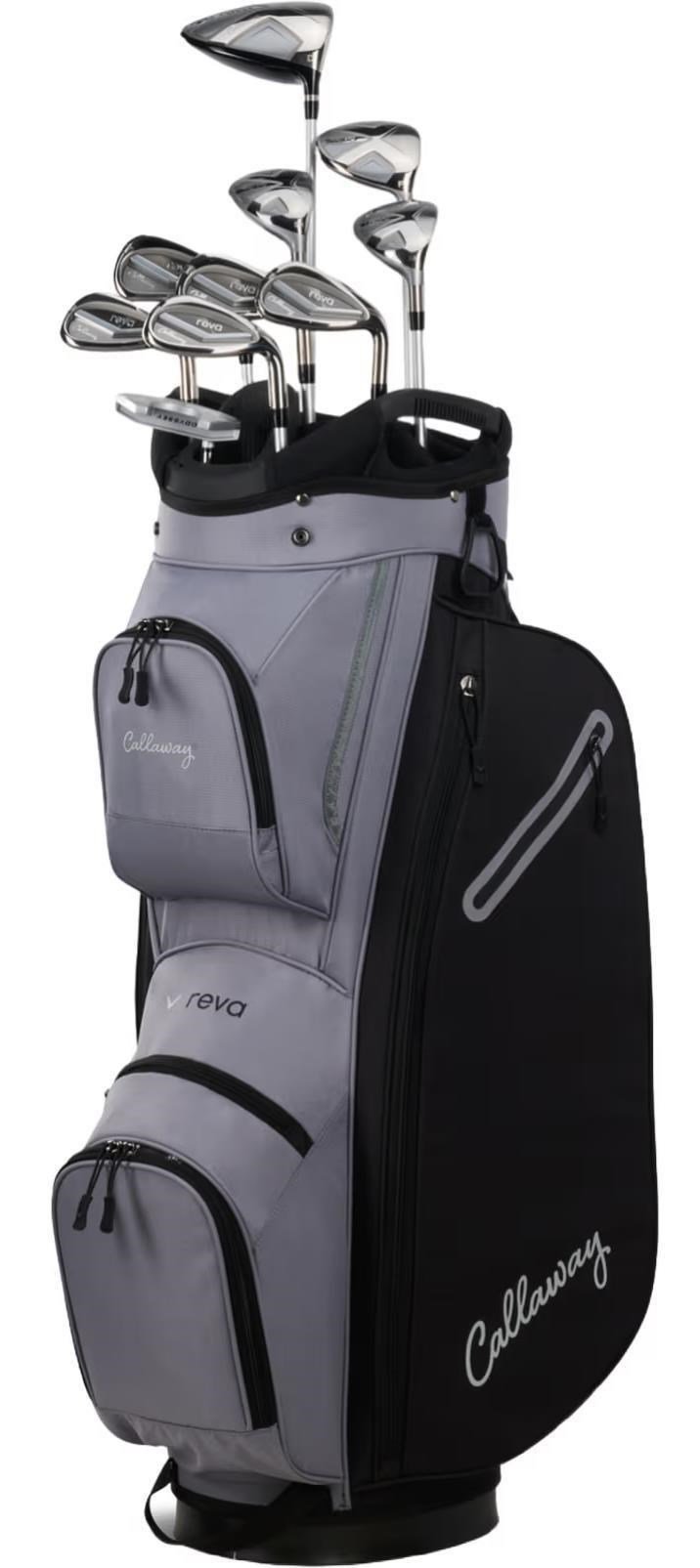 Callaway REVA 11PC Black set de golf femme, graphite, main gauche, Long +1" + sac chariot