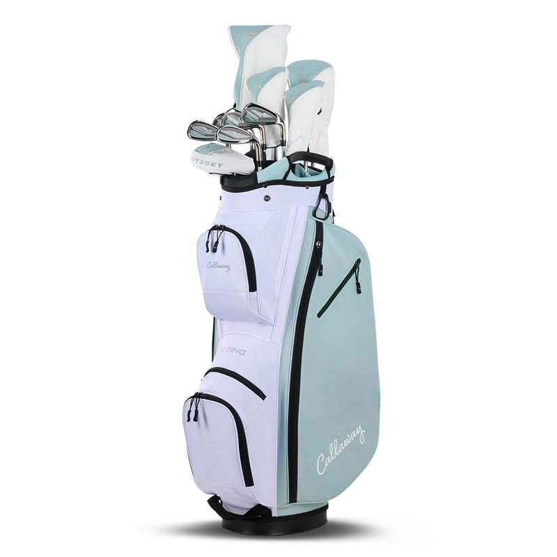 Callaway Reva 26 11PC Peach/Surf set de golf femme (graphite), main droite + sac chariot