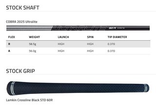Cobra BAFFLER Black Silver fers graphite