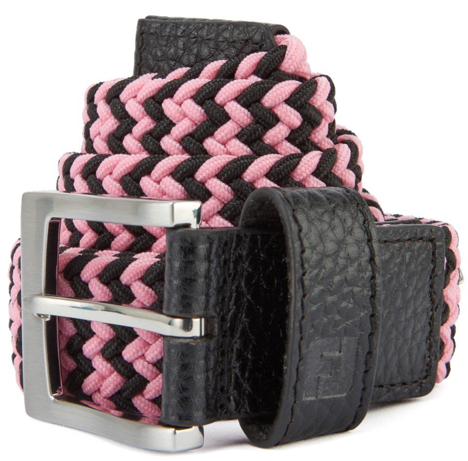 FootJoy Braided ceinture unisexe, noir/rose pop