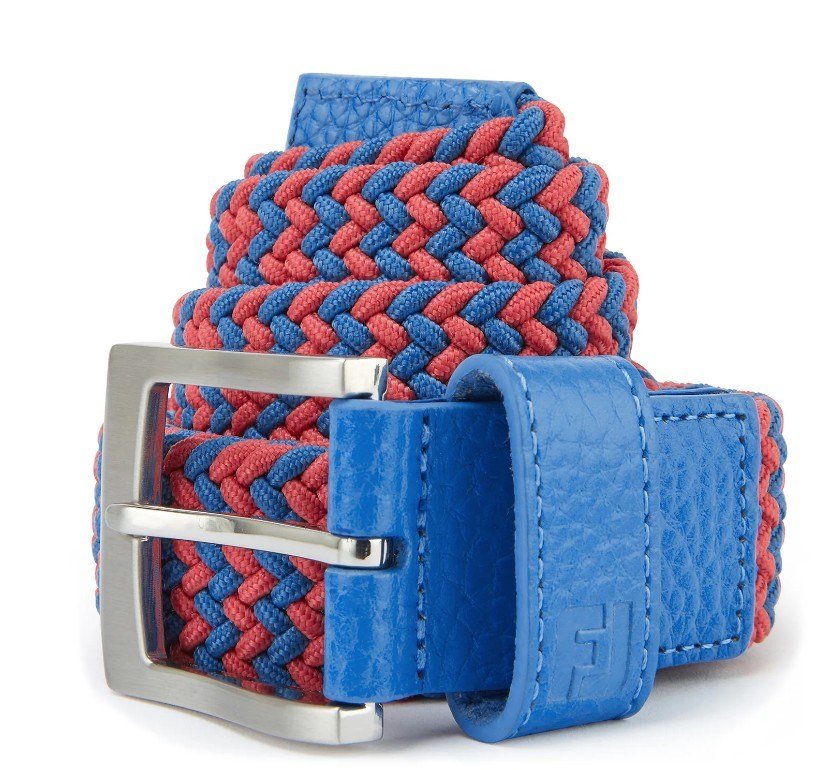 FootJoy Braided ceinture unisexe, coastal blue/nantucket red