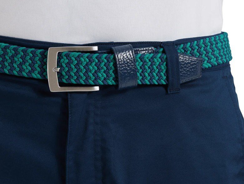 FootJoy Braided ceinture unisexe, navy/field green