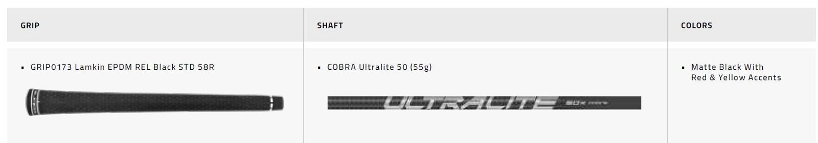 Cobra BAFFLER Black Silver bois de parcours