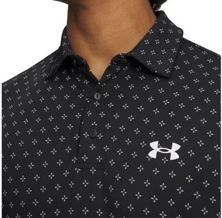Under Armour Playoff 3.0 Printed polo homme, noir/blanc