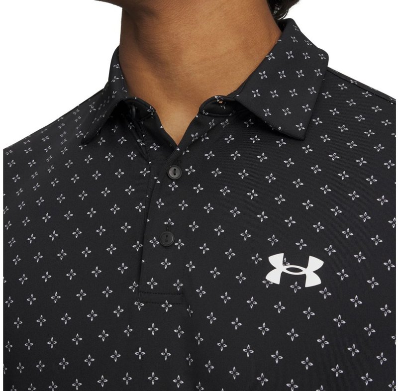 Under Armour Playoff 3.0 Printed polo homme, noir/blanc