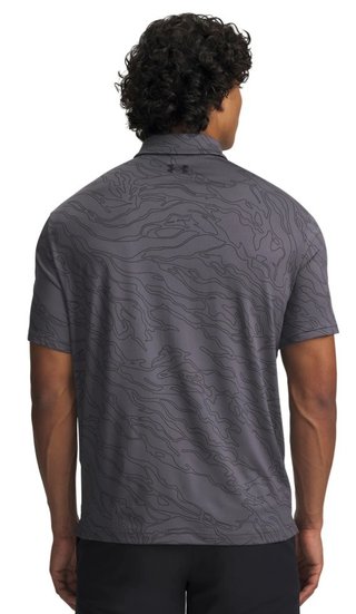 Under Armour Playoff 3.0 Printed polo homme, castlerock/black