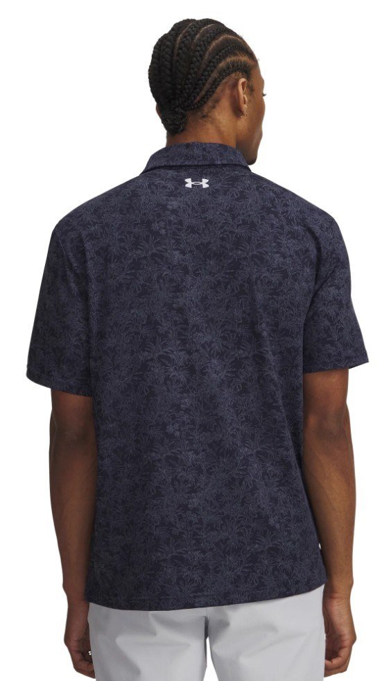 Under Armour Playoff 3.0 Printed polo homme, midnight navy/white