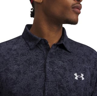 Under Armour Playoff 3.0 Printed polo homme, midnight navy/white