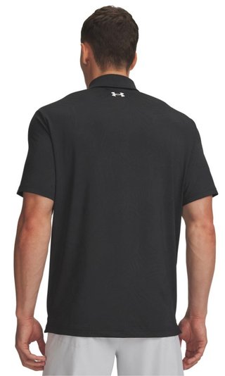 Under Armour Playoff Jacquard polo homme, noir/anthracite