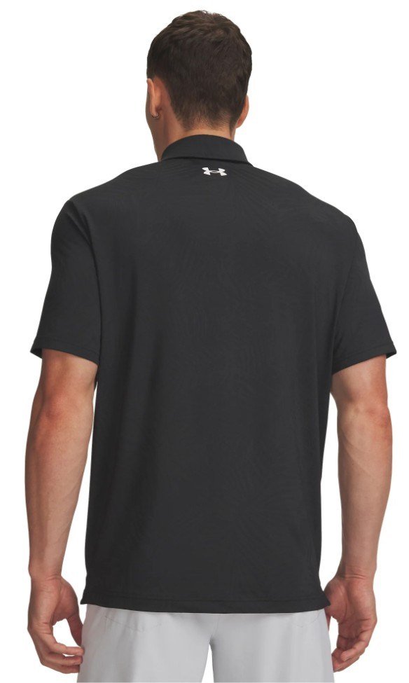 Under Armour Playoff Jacquard polo homme, noir/anthracite