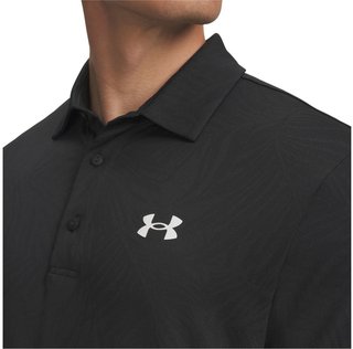 Under Armour Playoff Jacquard polo homme, noir/anthracite