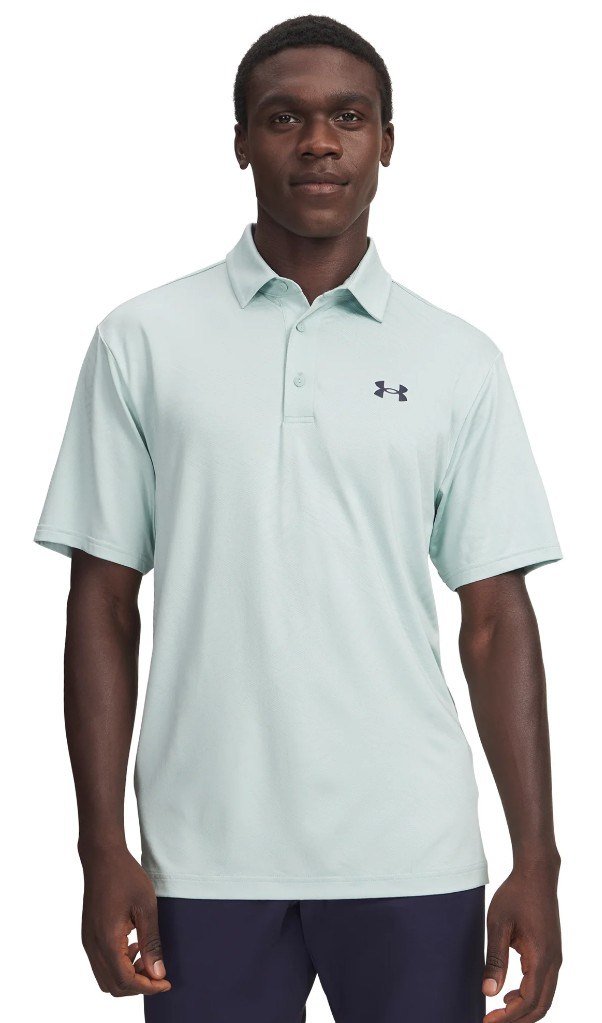Under Armour Playoff Jacquard polo homme, enamel blue/illusion green
