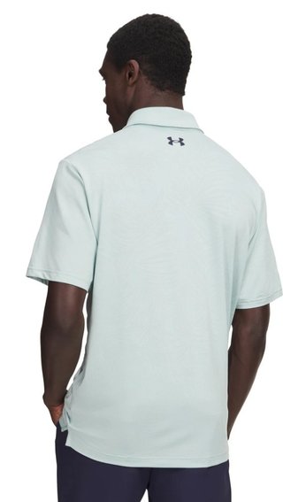 Under Armour Playoff Jacquard polo homme, enamel blue/illusion green