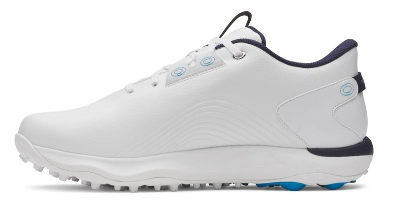 Under Armour Drive Fade 2 Spikeless chaussures de golf homme, blanc/argent métallique
