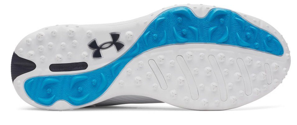 Under Armour Drive Fade 2 Spikeless chaussures de golf homme, blanc/argent métallique