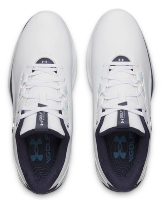 Under Armour Drive Fade 2 Spikeless chaussures de golf homme, blanc/argent métallique