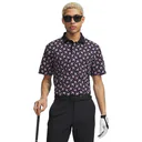 Under Armour ArmourDry Printed polo homme, noir/rose vif/blanc