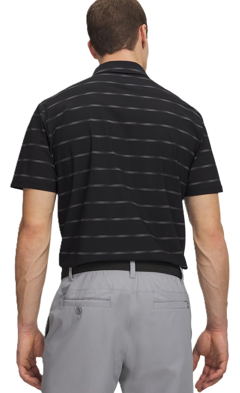 Under Armour Drive Chill Printed polo homme, noir/castlerock/halo gray
