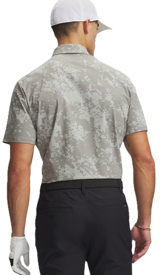 Under Armour Drive Chill Printed polo homme, titanium/clay green/black